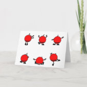 SANTA DANCING card Feestdagen Kaart (Achterkant)
