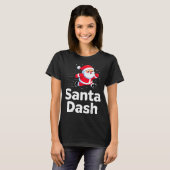 Santa Dash Christmas Running Runner Costume Xmas 5 T-shirt (Voorkant volledig)