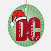 Santa DC Doctor in de kerst van Chiropractic Logo Keramisch Ornament (Links)