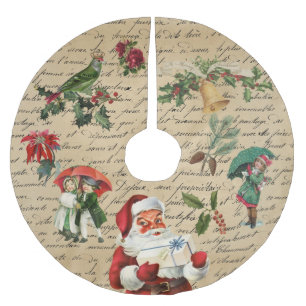Santa Decoupage Victoriaans Kerstboom Rok