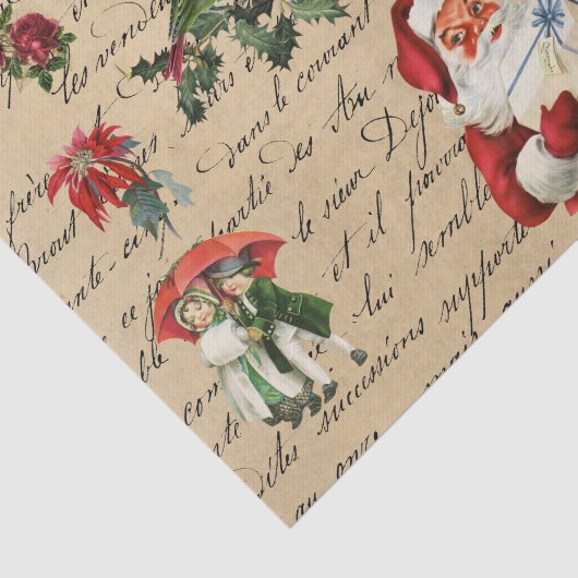 Santa Decoupage Victoriaans Tissuepapier (Detail)