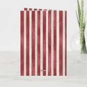 Santa Deer Gifts Red Cream Stripes Christmas    Kaart (Achterkant)