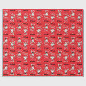 Santa Define Naughty of Nice | Kerstmis Cadeaupapier (Vlak)