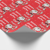Santa Define Naughty of Nice | Kerstmis Cadeaupapier (Hoek)