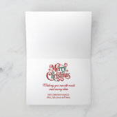 Santa Delivering Packages on Red Motorcycle Feestdagen Kaart (Binnen)