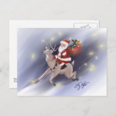 Santa Delivers Briefkaart (Voorkant / Achterkant)