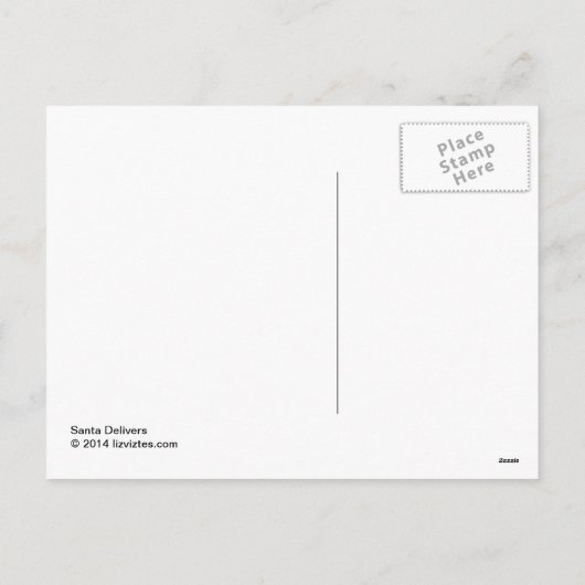 Santa Delivers Briefkaart (Achterkant)