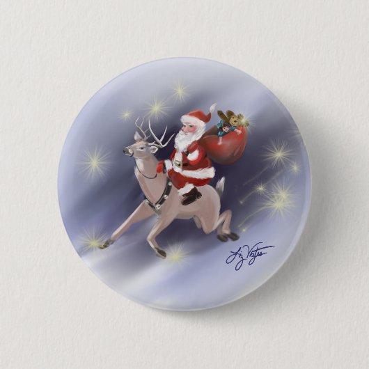 Santa Delivers Button (Voorkant)