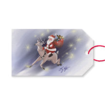 Santa Delivers Gift-Labels