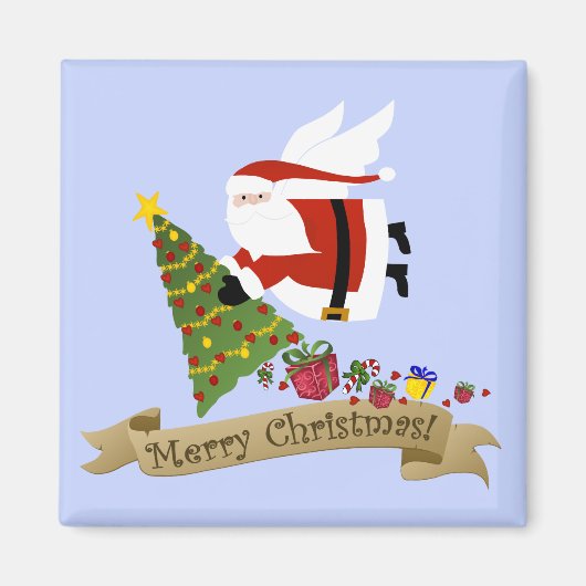 Santa Delivers | Kerstmagneet Magneet (Voorkant)