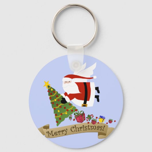 Santa Delivers | KerstSleutelhanger Sleutelhanger (Voorkant)