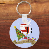 Santa Delivers | KerstSleutelhanger Sleutelhanger (Voorkant)