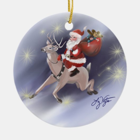 Santa Delivers Ornament (Voorkant)
