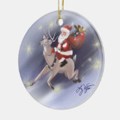 Santa Delivers Ornament (Links)