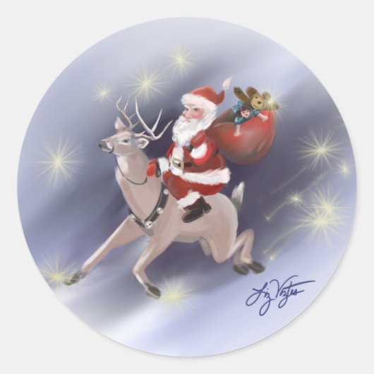 Santa Delivers Sticker (Voorkant)