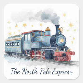 Santa Delivery Stickers for Boys | Blue & Gold