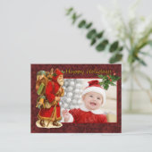 Santa  Design Feestdagenkaart (Staand voorkant)