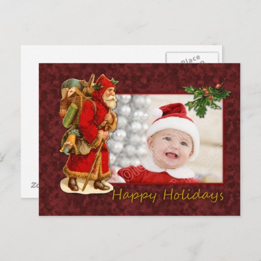 Santa  Design Feestdagenkaart (Voorkant / Achterkant)