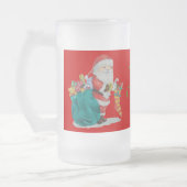 santa design klaar voor kerstmis matglas bierpul (Links)