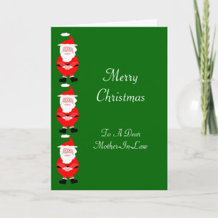 Santa Design schoonmoeder kerst Kaart