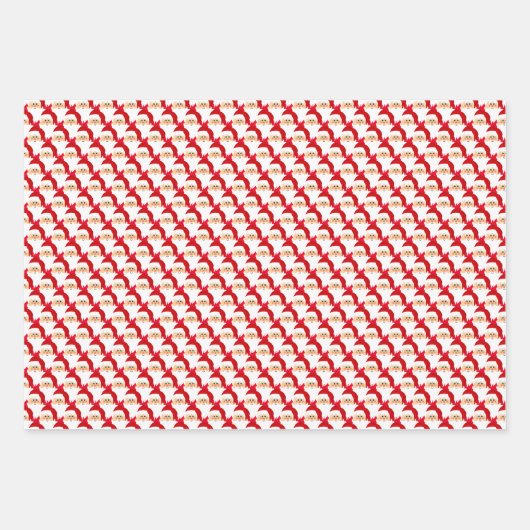 Santa Design Wrapping Paper-sets Inpakpapier Vel (Voorkant 3)