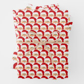 Santa Design Wrapping Paper-sets Inpakpapier Vel (In situ)