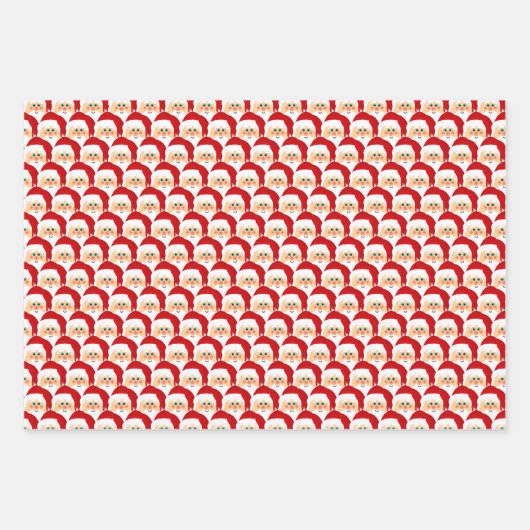 Santa Design Wrapping Paper-sets Inpakpapier Vel (Voorkant)