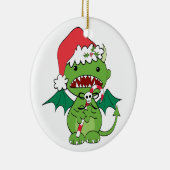 Santa Devil met snoepriet Keramisch Ornament (Rechts)