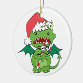 Santa Devil met snoepriet Keramisch Ornament (Links)