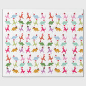 Santa Dinos Cadeaupapier (Vlak)