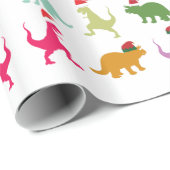 Santa Dinos Cadeaupapier (Rol Hoek)