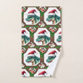Santa Dinosaur Bad Handdoek (Handdoek)