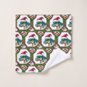 Santa Dinosaur Bad Handdoek (Wasdoekje)