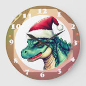 Santa Dinosaur Grote Klok (Voorkant)