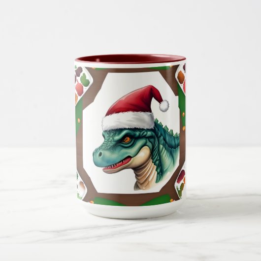 Santa Dinosaur Mok (Midden)