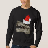 Santa Dinosaur T-Rex Xmas kerstfeestzater Jumper Trui (Voorkant)