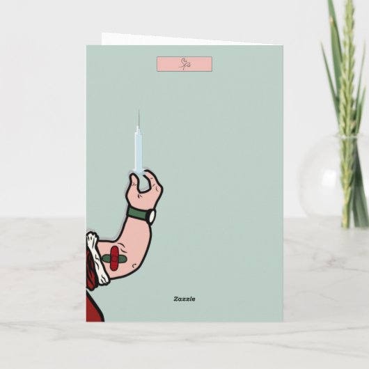 Santa Dirt to Unvaccinated Funny 2021 Kerstmis Ca Feestdagen Kaart (Achterkant)