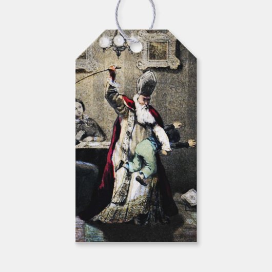 Santa Disciplines Kerst Label Cadeaulabel (Voorkant)