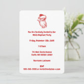 Santa Distress Faux Letterpress-stijl Kaart (Staand voorkant)