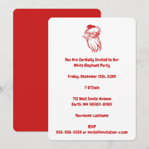 Santa Distress Faux Letterpress-stijl Kaart