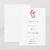 Santa Distress Faux Letterpress-stijl Kaart (Voorkant / Achterkant)