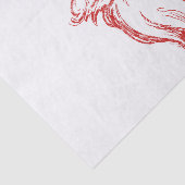 Santa Distress Faux Letterpress-stijl Tissuepapier (Detail)
