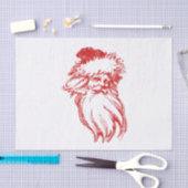 Santa Distress Faux Letterpress-stijl Tissuepapier (Craft)
