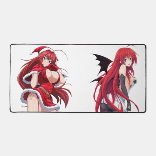 Santa Diva Anime Winter Outfit - Desk Mat (Voorkant)