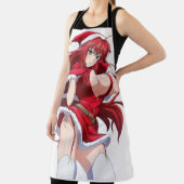 Santa Diva Anime WinterOutfit-All-Over Print Apron Schort (Insitu)