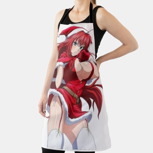 Santa Diva Anime WinterOutfit-All-Over Print Apron Schort (Insitu)