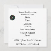 Santa DJ Disco Kerstmis / Nieuwjaar Uitnodiging (Achterkant)