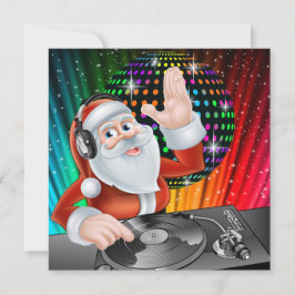 Santa DJ Disco Kerstmis / Nieuwjaar Uitnodiging