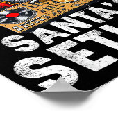 Santa Dj Musician Santa’s Setlist House Music  Poster (Hoek)