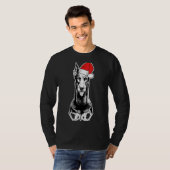 Santa Doberman Pinscher Dog Ugly T-shirt (Voorkant volledig)
